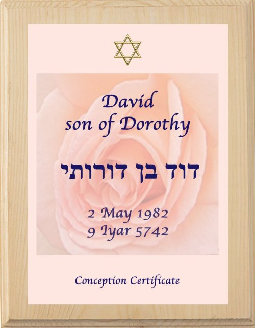 Conception Certificate